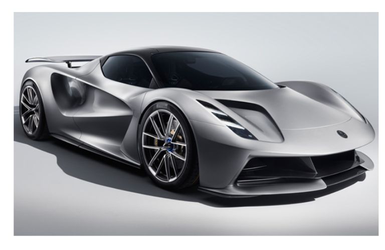 One grey color 2023 Lotus Evija is shown.