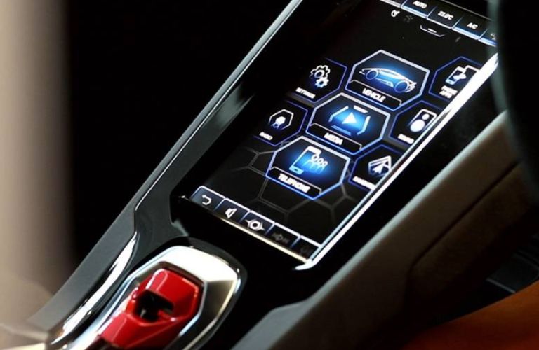remote connect panel of a Lamborghini